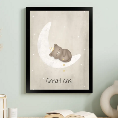 "Bär auf Halbmond" - Personalisiert