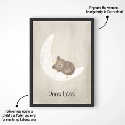 "Bär auf Halbmond" - Personalisiert