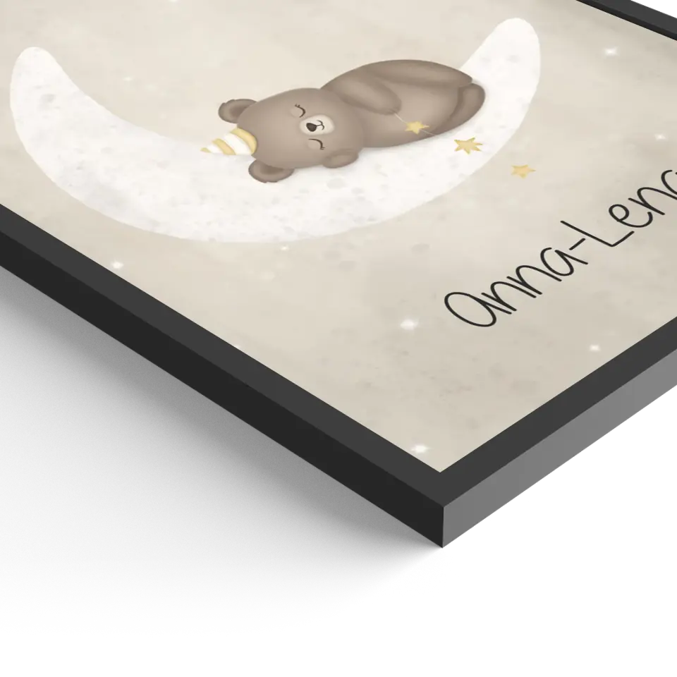 "Bär auf Halbmond" - Personalisiert