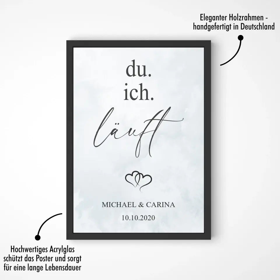 "Du. Ich. Läuft." - Personalisiert
