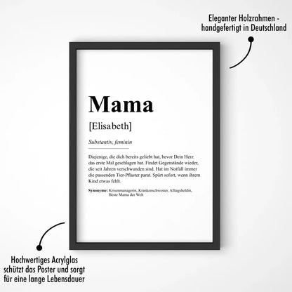 "Mama - Definition" - Personalisiert