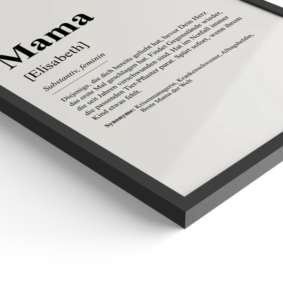 "Mama - Definition" - Personalisiert