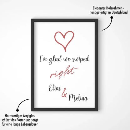 "glad we swiped" - Personalisiert