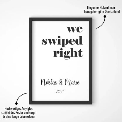 "we swiped right" - Personalisiert