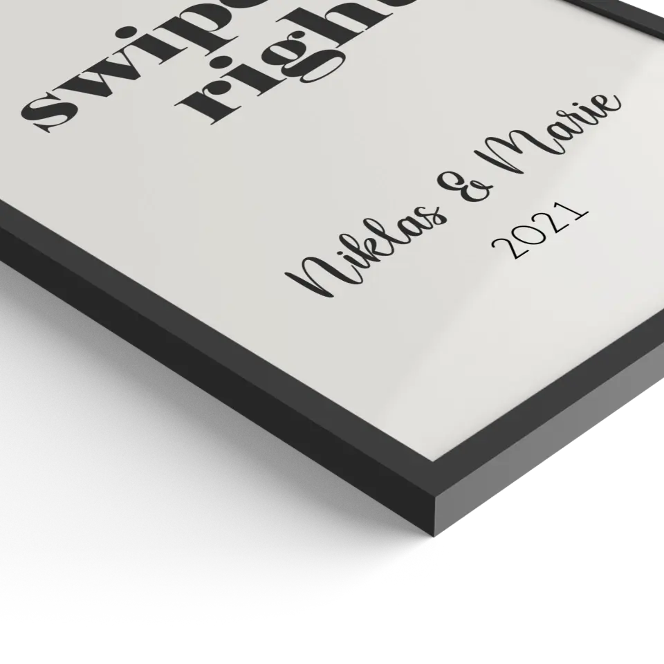 "we swiped right" - Personalisiert