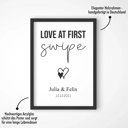 "love at first swipe" - Personalisiert