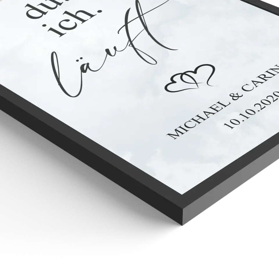 "Du. Ich. Läuft." - Personalisiert