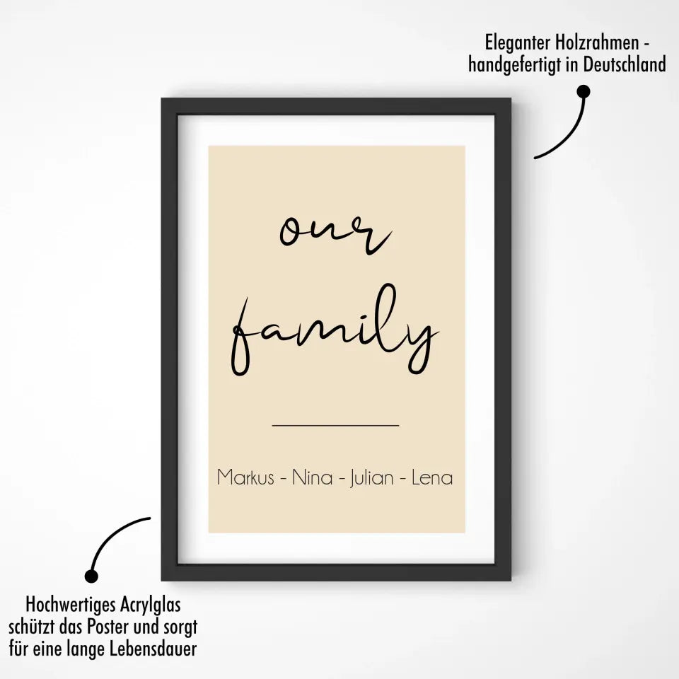 "Our Family" - Personalisiert