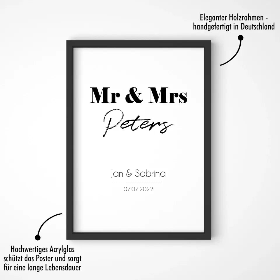 "Mr. & Mrs." - Personalisiert
