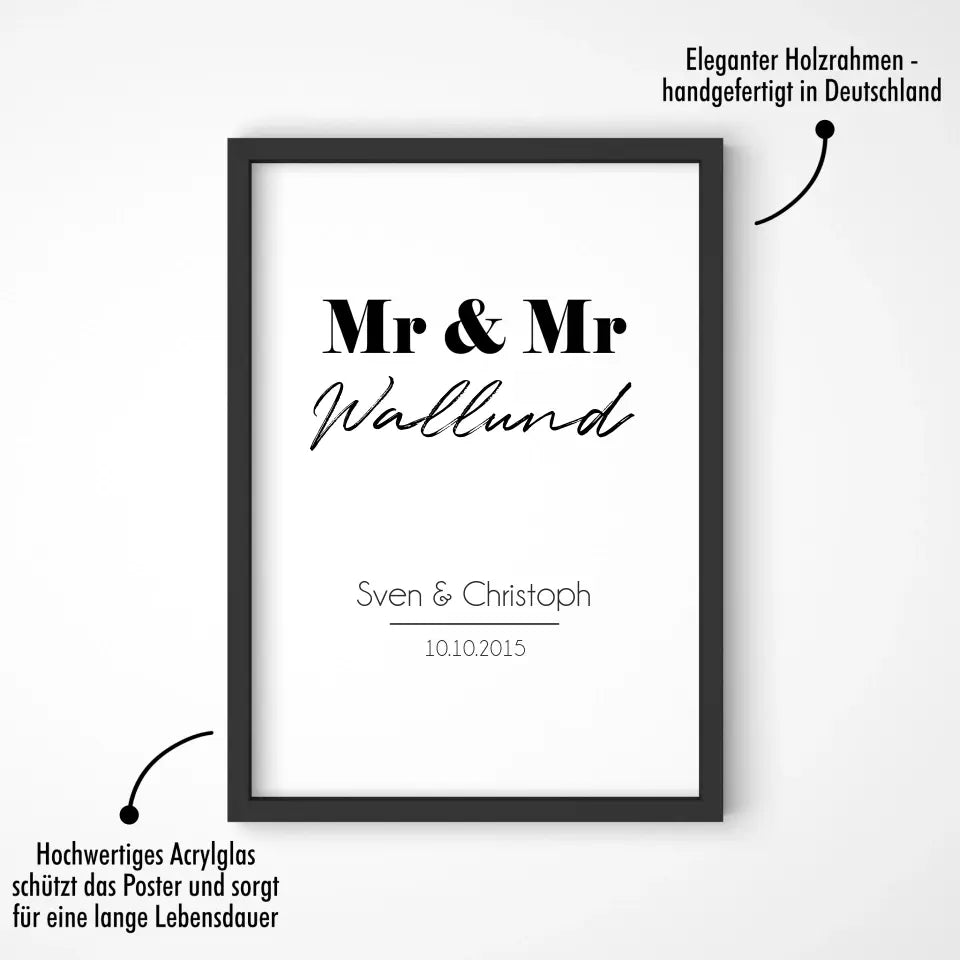 "Mr. & Mr." - Personalisiert