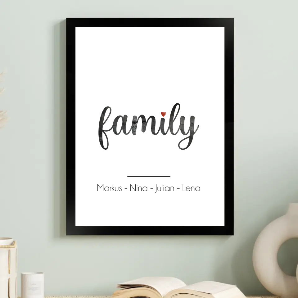 "Family: Marmor Look" - Personalisiert