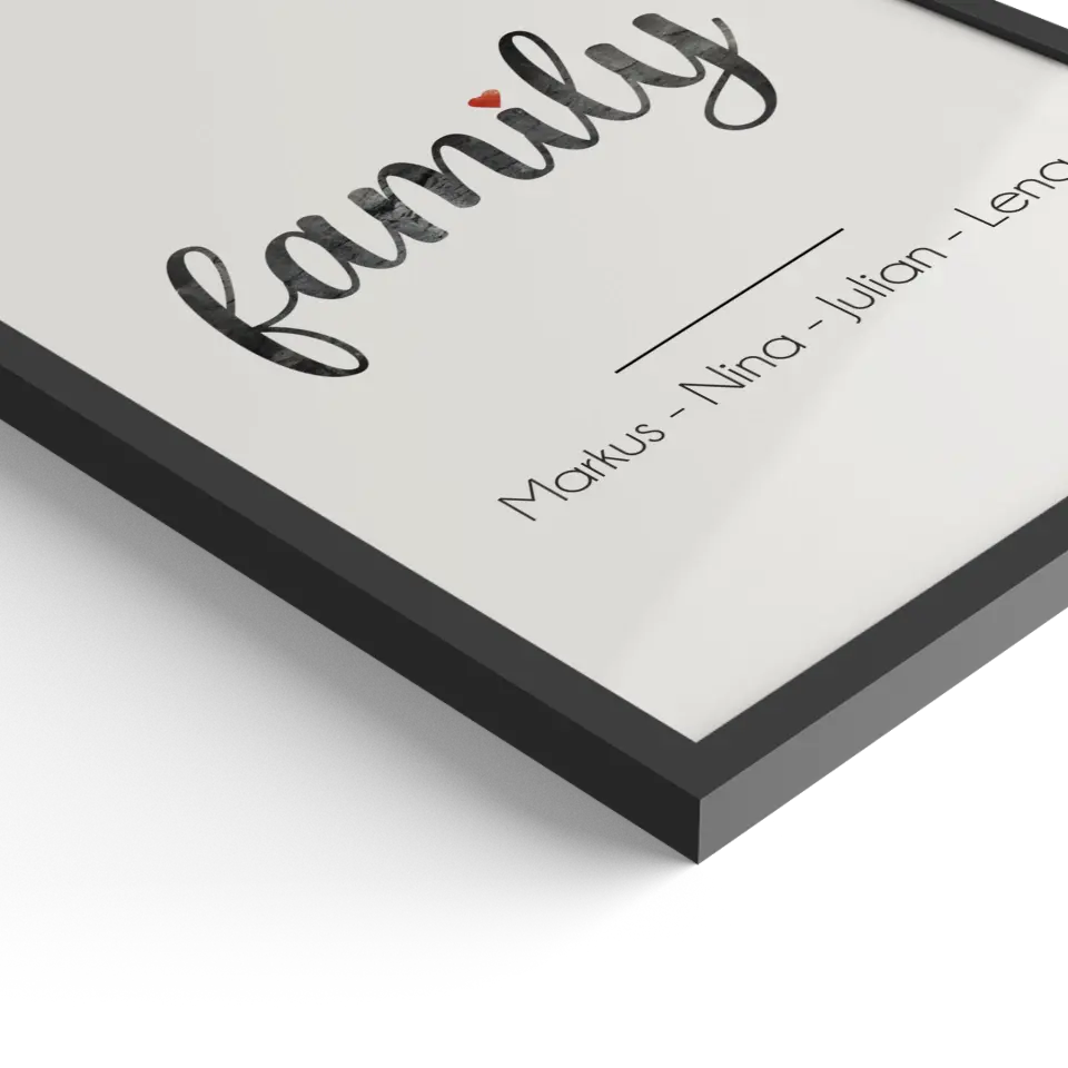 "Family: Marmor Look" - Personalisiert