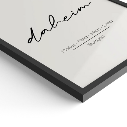 "daheim" - Personalisiert