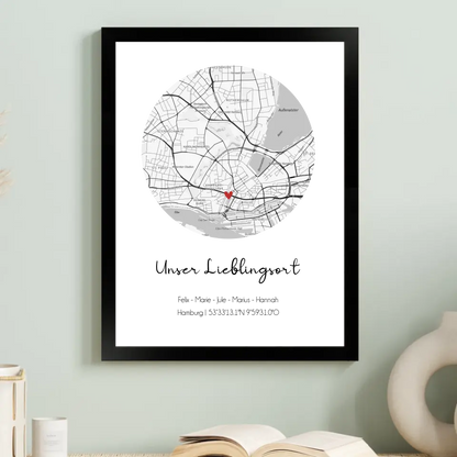 "Lieblingsort" Karte - Personalisiert