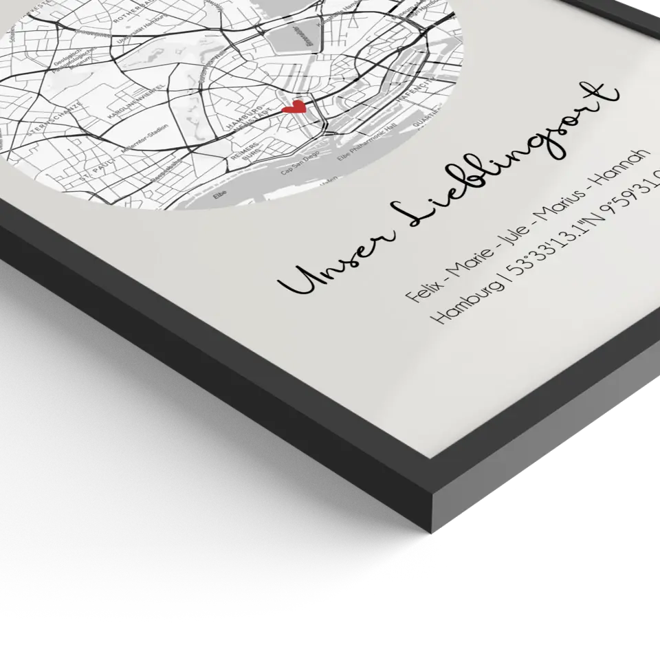 "Lieblingsort" Karte - Personalisiert