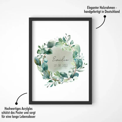 Eukalyptus Geburtsposter - Personalisiert