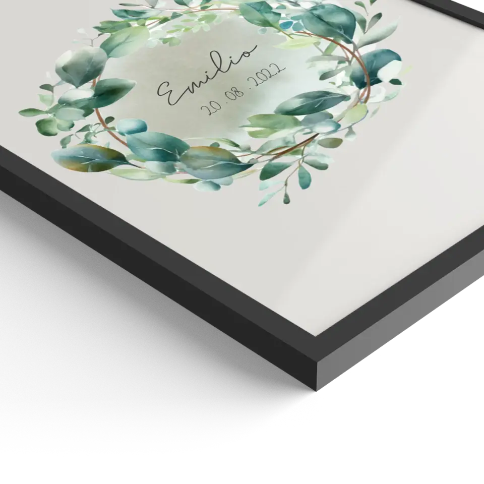 Eukalyptus Geburtsposter - Personalisiert
