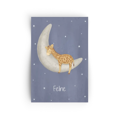 "Giraffe auf dem Halbmond" - Personalisiert