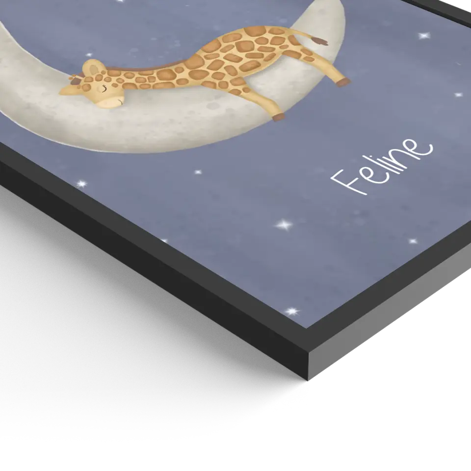 "Giraffe auf dem Halbmond" - Personalisiert