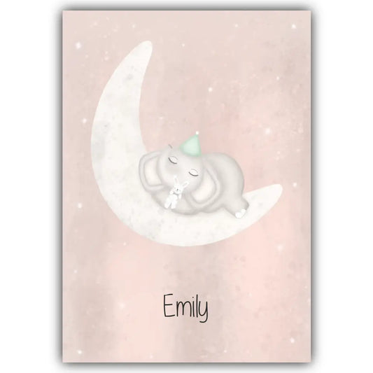 "Babyfant mit Kumpelhase" - Personalisiert