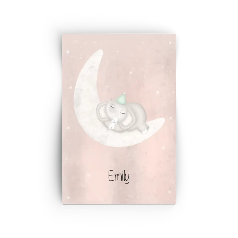 "Babyfant mit Kumpelhase" - Personalisiert