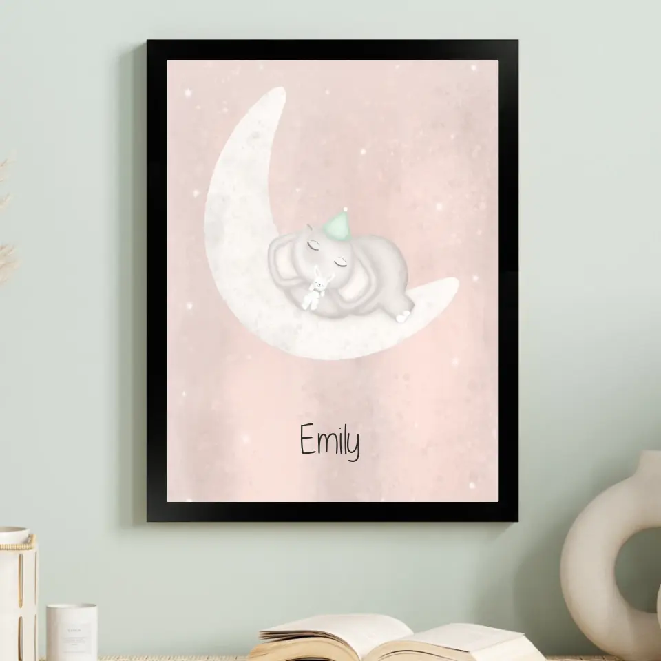 "Babyfant mit Kumpelhase" - Personalisiert