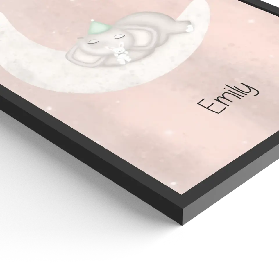 "Babyfant mit Kumpelhase" - Personalisiert