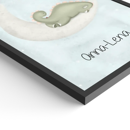 "Dino auf dem Halbmond" - Personalisiert