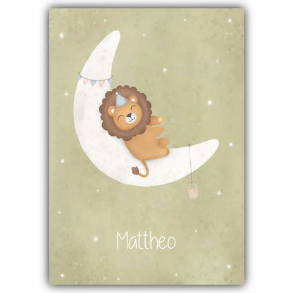 "Löwe auf dem Halbmond" - Personalisiert