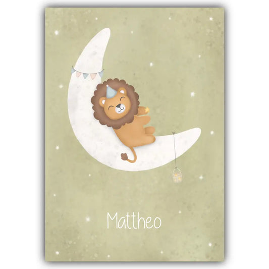 "Löwe auf dem Halbmond" - Personalisiert