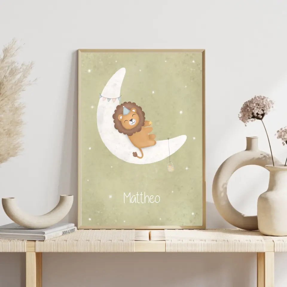 "Löwe auf dem Halbmond" - Personalisiert