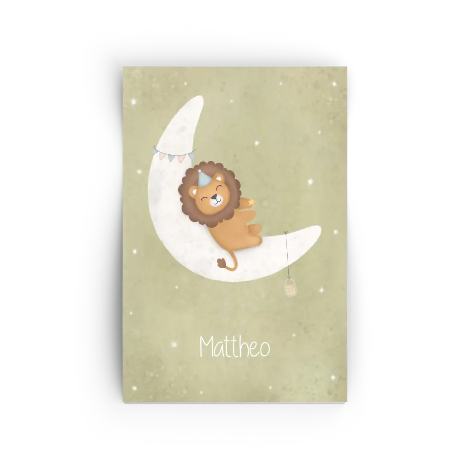 "Löwe auf dem Halbmond" - Personalisiert
