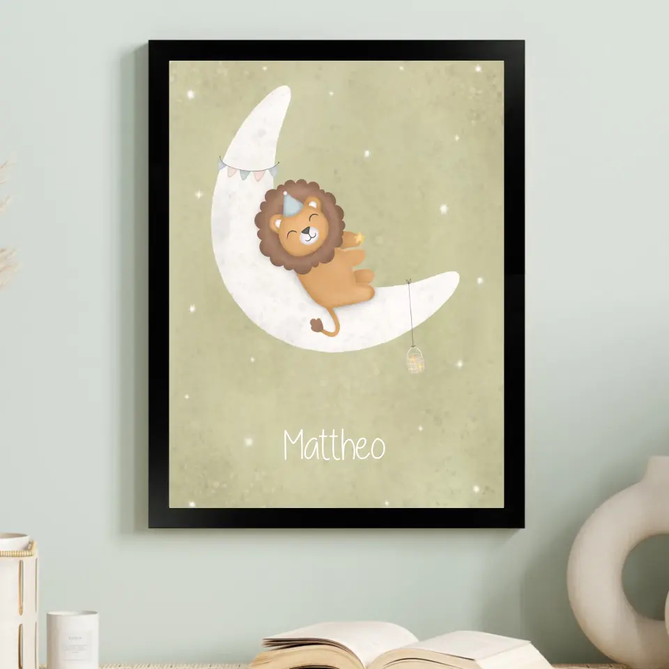 "Löwe auf dem Halbmond" - Personalisiert