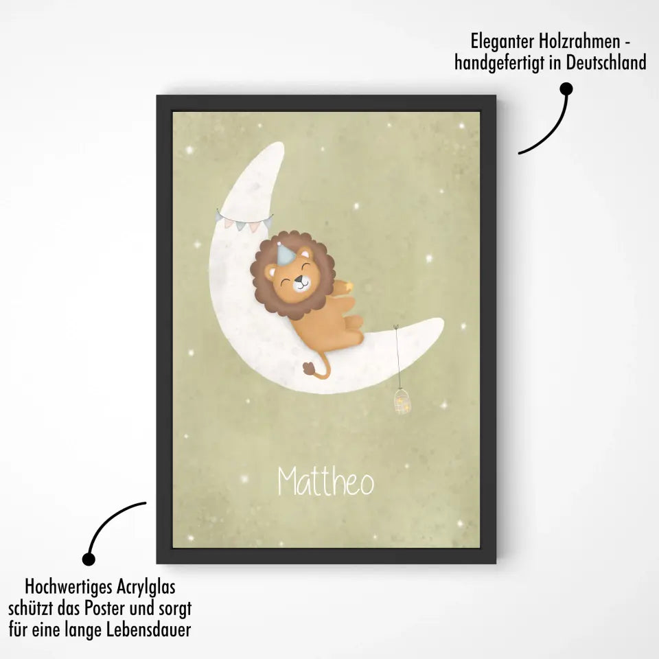 "Löwe auf dem Halbmond" - Personalisiert