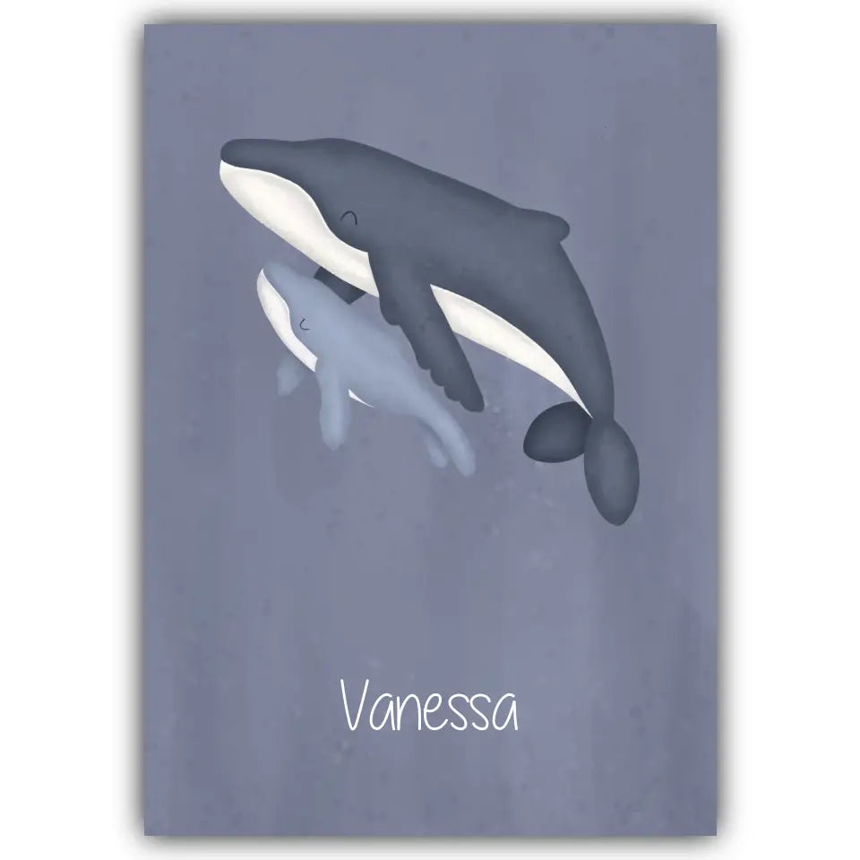 "Babywal im großen Ozean" - Personalisiert