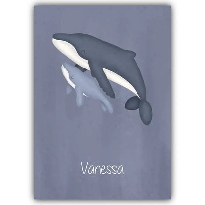 "Babywal im großen Ozean" - Personalisiert