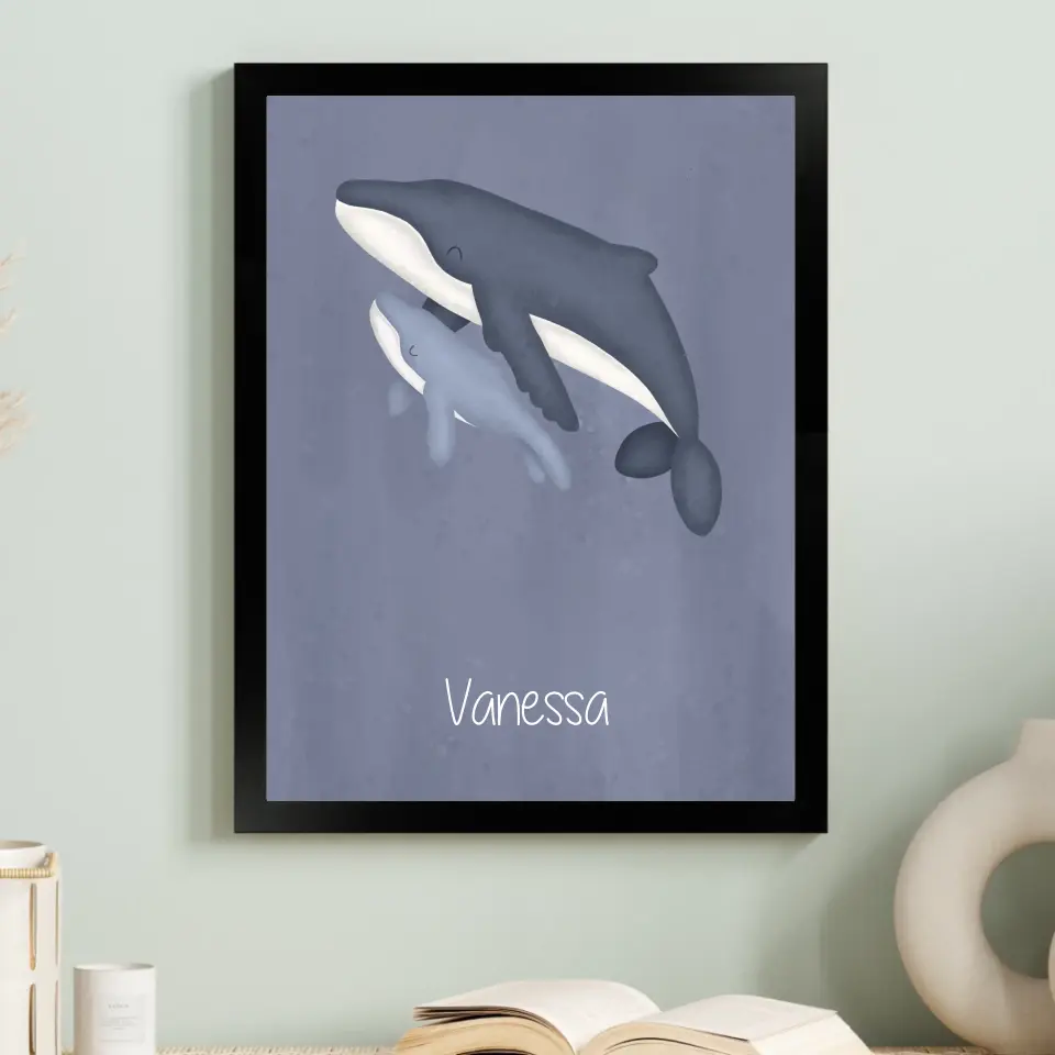 "Babywal im großen Ozean" - Personalisiert