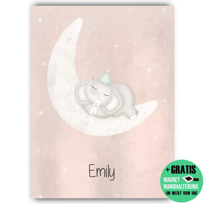 "Babyfant mit Kumpelhase" - Personalisiert