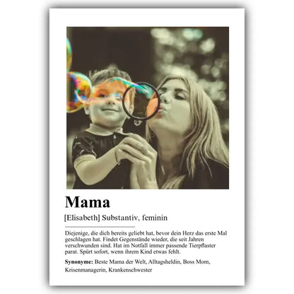 "Mama - Definition" - Personalisiert