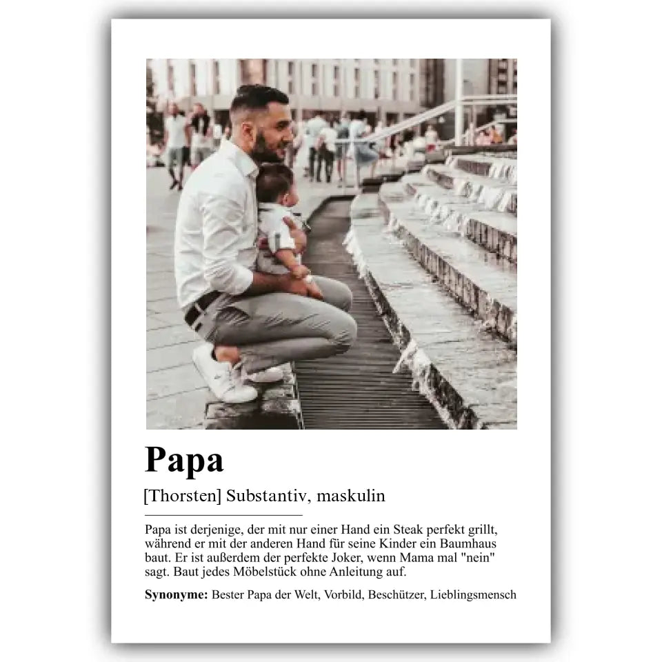 "Papa - Definition" - Personalisiert