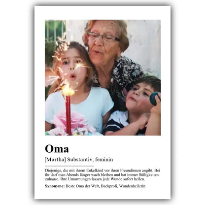 "Oma - Definition" - Personalisiert