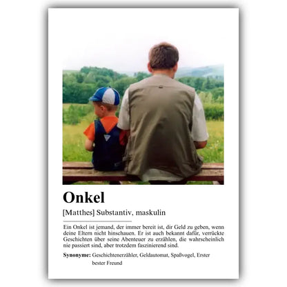 "Onkel - Definition" - Personalisiert