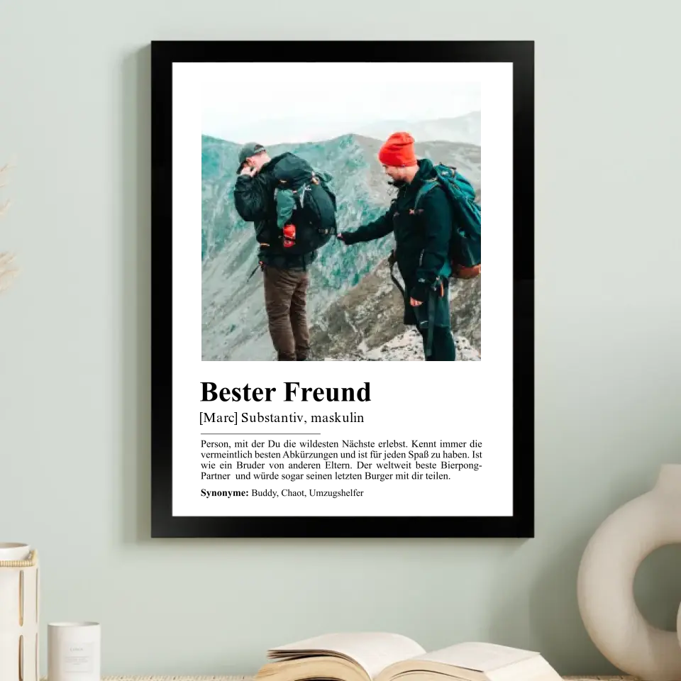 Bester Freund Definition - Personalisiert mit Foto