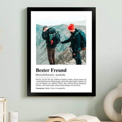 Bester Freund Definition - Personalisiert mit Foto