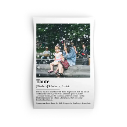 Tante Definition - Personalisiert mit Foto