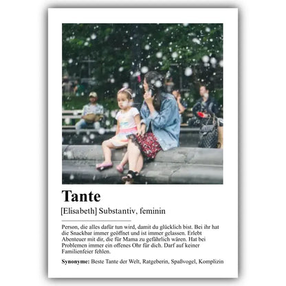 Tante Definition - Personalisiert mit Foto