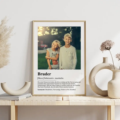 Bruder Definition - Personalisiert mit Foto