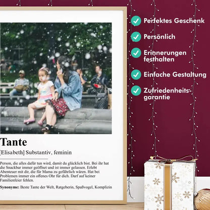 Tante Definition - Personalisiert mit Foto