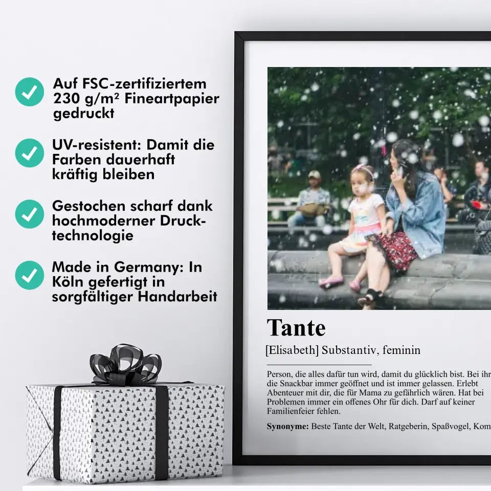 Tante Definition - Personalisiert mit Foto