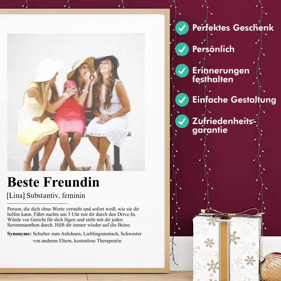 "Beste Freundin - Definition" - Personalisiert